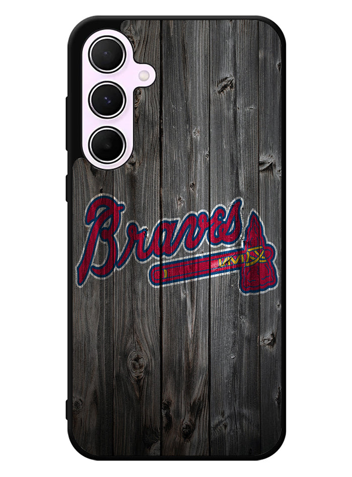atlanta braves wood Samsung Galaxy A35 5G Case