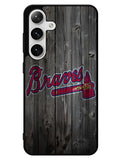 atlanta braves wood Samsung Galaxy S25 5G Case