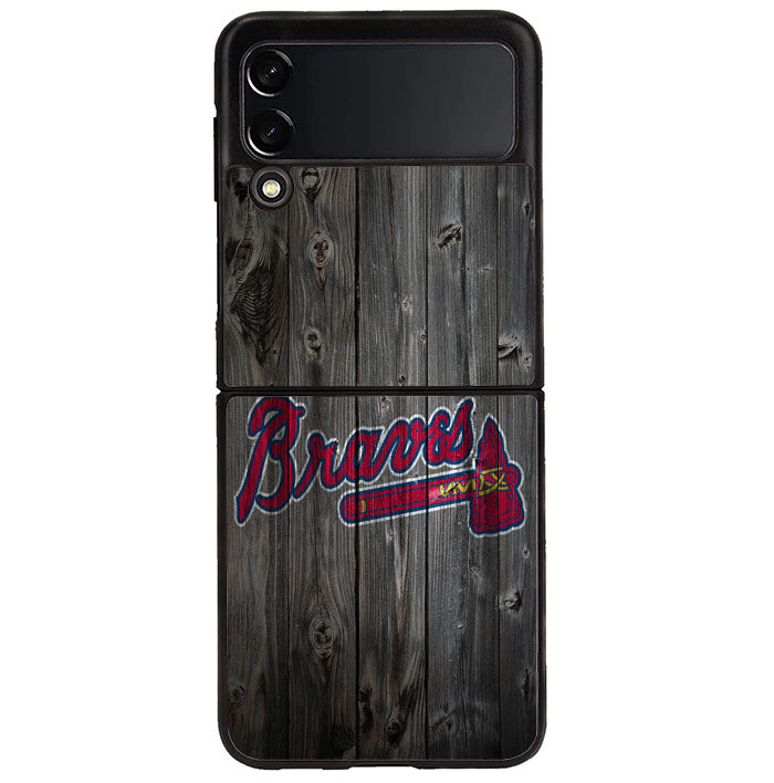 atlanta braves wood Samsung Galaxy Z Flip 4 5G 2022 Case