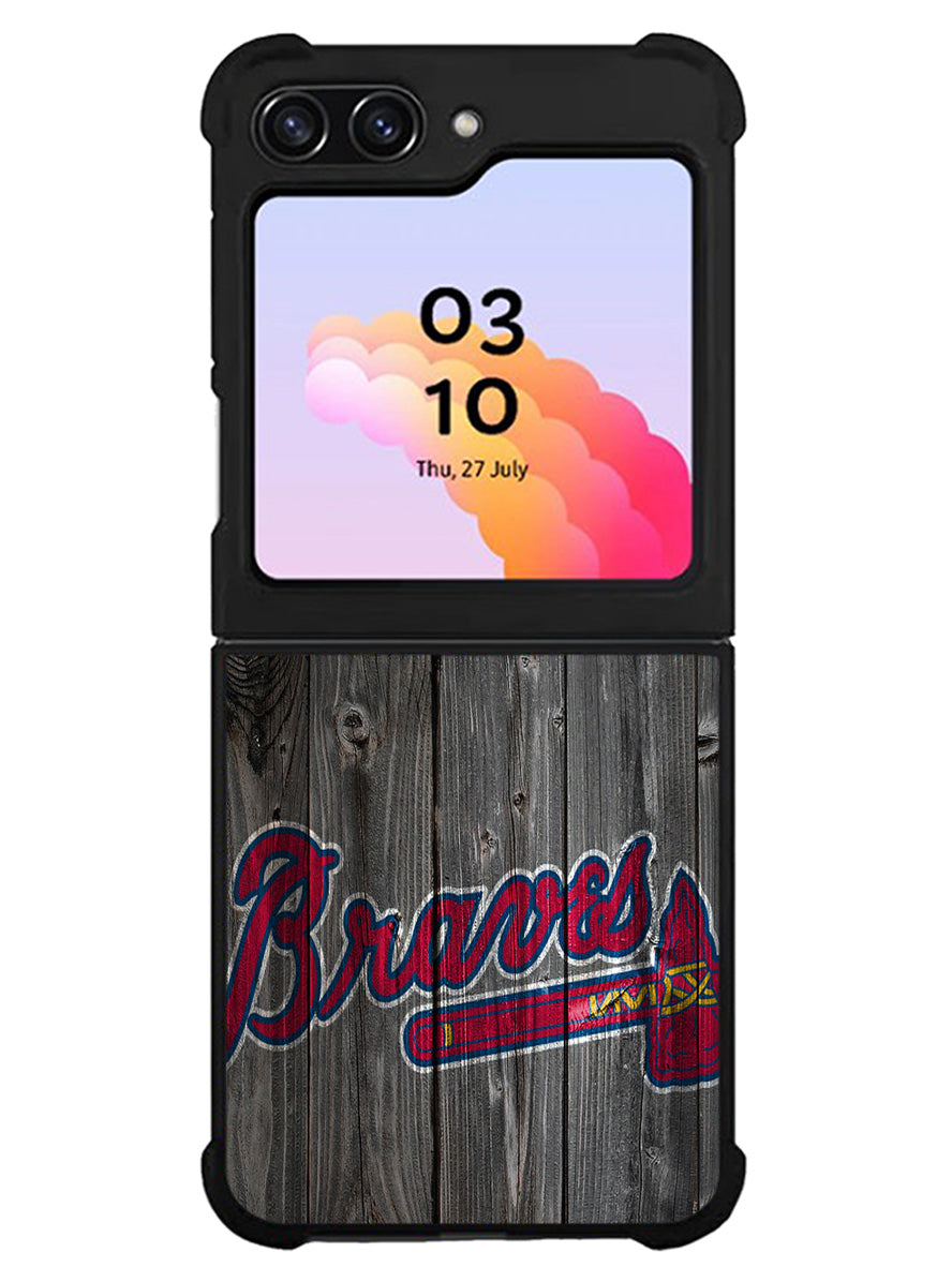 atlanta braves wood Samsung Galaxy Z Flip 5 5G 2023 Case