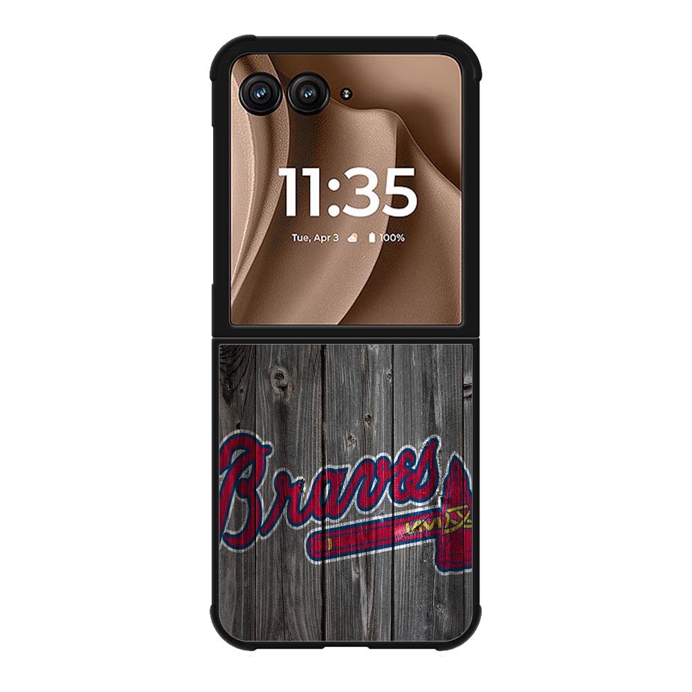 atlanta braves wood Motorola Moto RAZR Plus 2025 Case