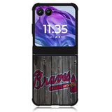 atlanta braves wood Motorola Moto Razr Plus 2024 , Moto Razr+ 2024 Case