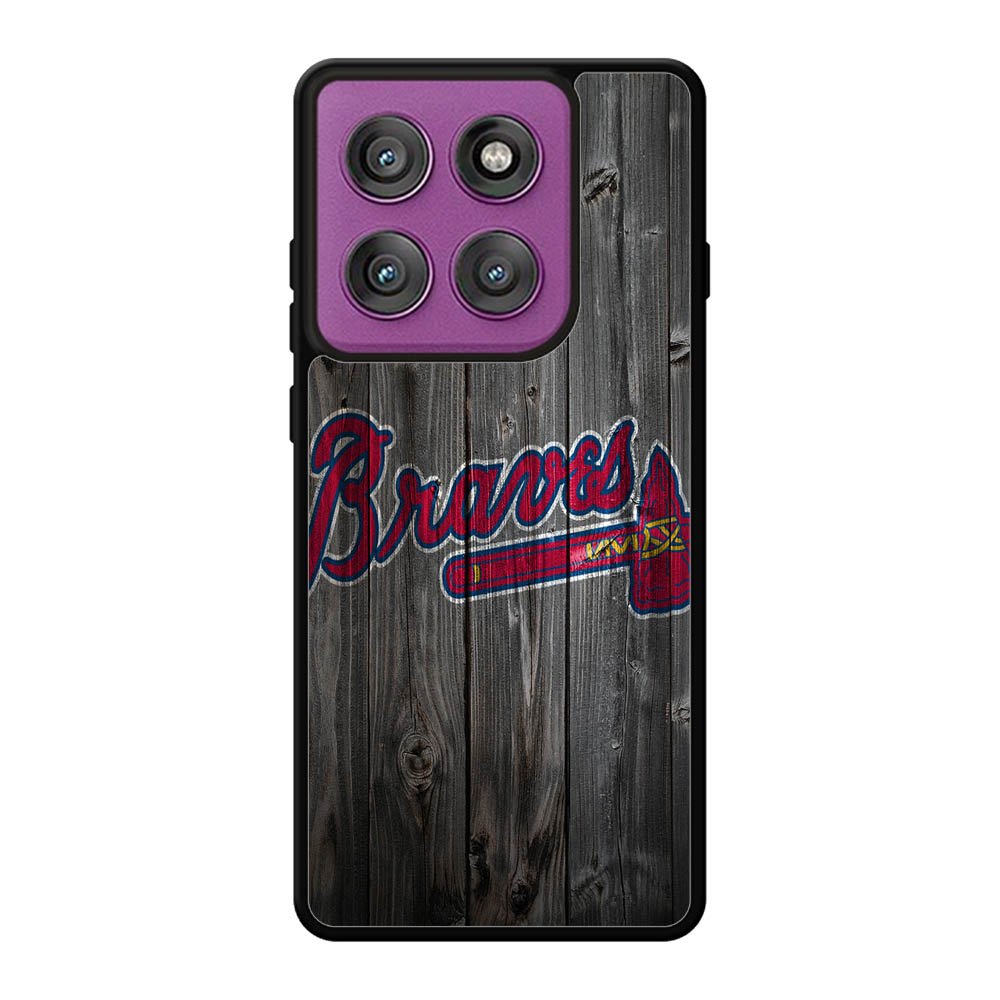 atlanta braves wood Motorola Moto Edge 60 Pro Case