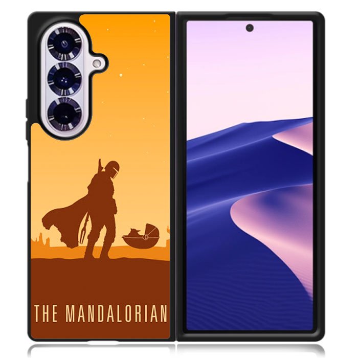 Baby Yoda And Mandalorian XSamsung Galaxy Z Fold 7 Case DC0128