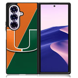 Miami Hurricanes Symbol XSamsung Galaxy Z Fold 7 Case DC1140