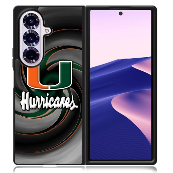 Miami Hurricanes XSamsung Galaxy Z Fold 7 Case DC1141