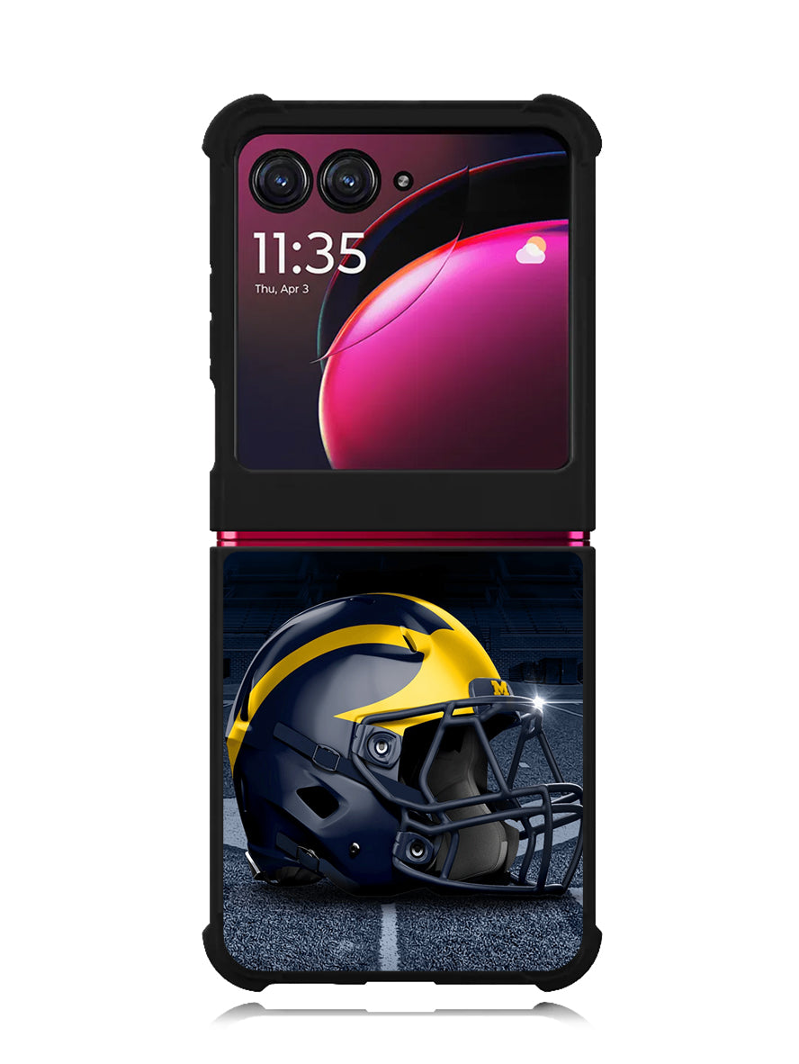 michigan wolverines helmet Motorola Moto Razr Plus 2023 , Moto Razr+ 2023 Case