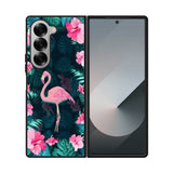 Flamingo And Flowers Samsung Galaxy Z Fold 7 5G Case