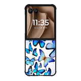 Beautiful Blue Butterfly Motorola Moto RAZR Plus 2025 Case