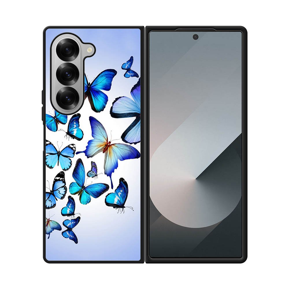 Beautiful Blue Butterfly Samsung Galaxy Z Fold 7 5G Case
