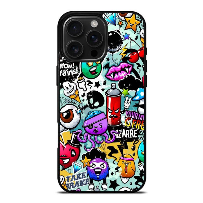 Cartoon Graffiti iPhone 16 Pro Case DC0293