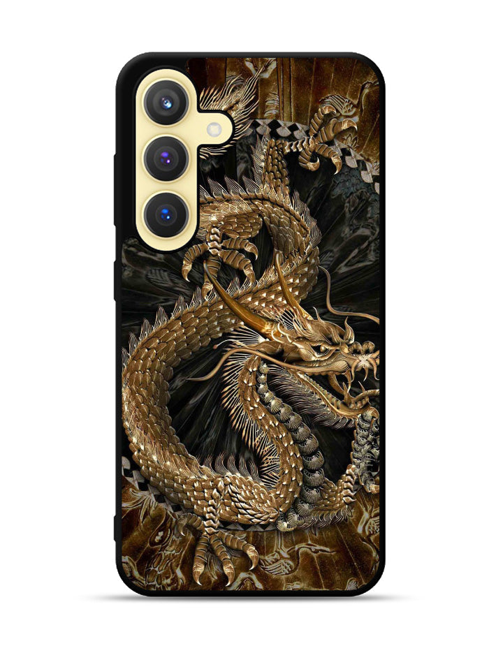 Black And Gold Dragon Samsung Galaxy S24 Plus 5G , Samsung Galaxy S24+ 5G Case