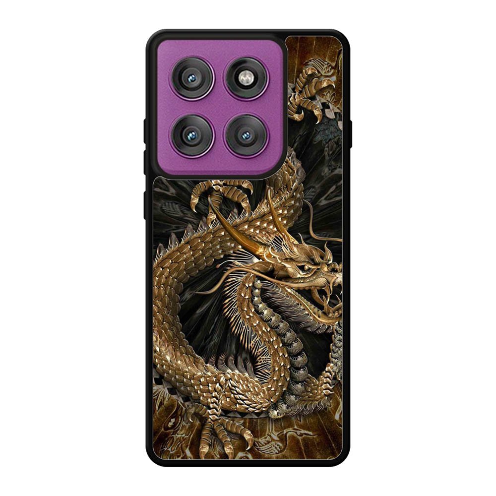 Black And Gold Dragon Motorola Moto Edge 60 Pro Case