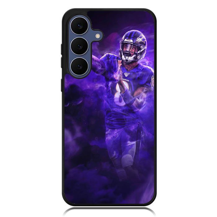 Lamar Jackson Smoke Samsung Galaxy S25 Plus , Samsung Galaxy S25+ Case DC1006