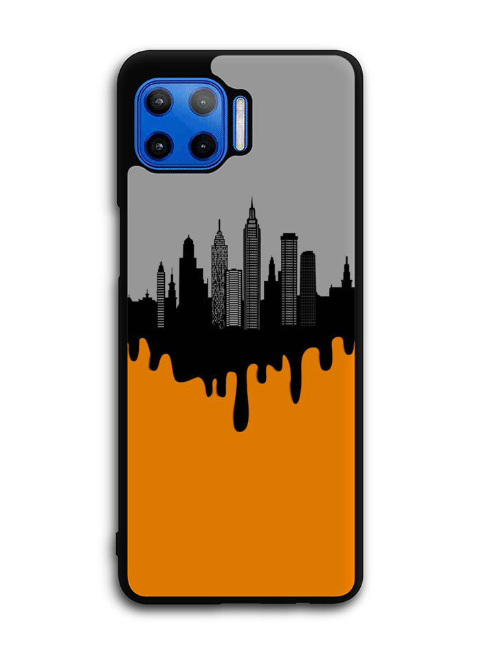 Black Orange Motorola Moto One 5G Case , Moto One 5G UW Case , Moto G 5G Plus Case