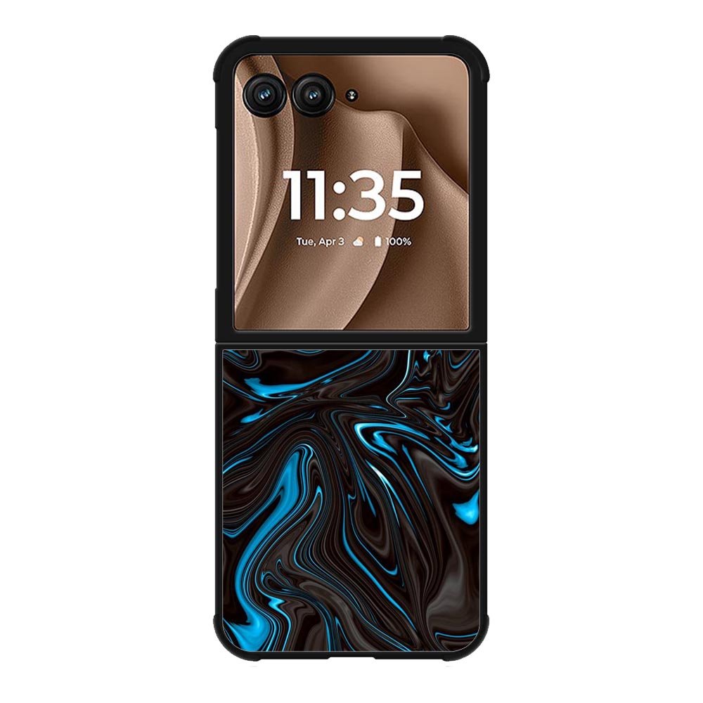 Blue liquid Motorola Moto RAZR Plus 2025 Case