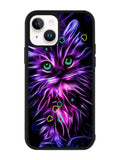 Cat Glow Purple iPhone 15 Case BLN8953