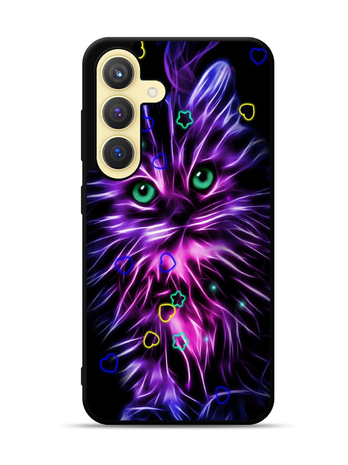 Cat Glow Purple 2nd Samsung Galaxy S25 Plus 5G , Samsung Galaxy S25+ 5G Case
