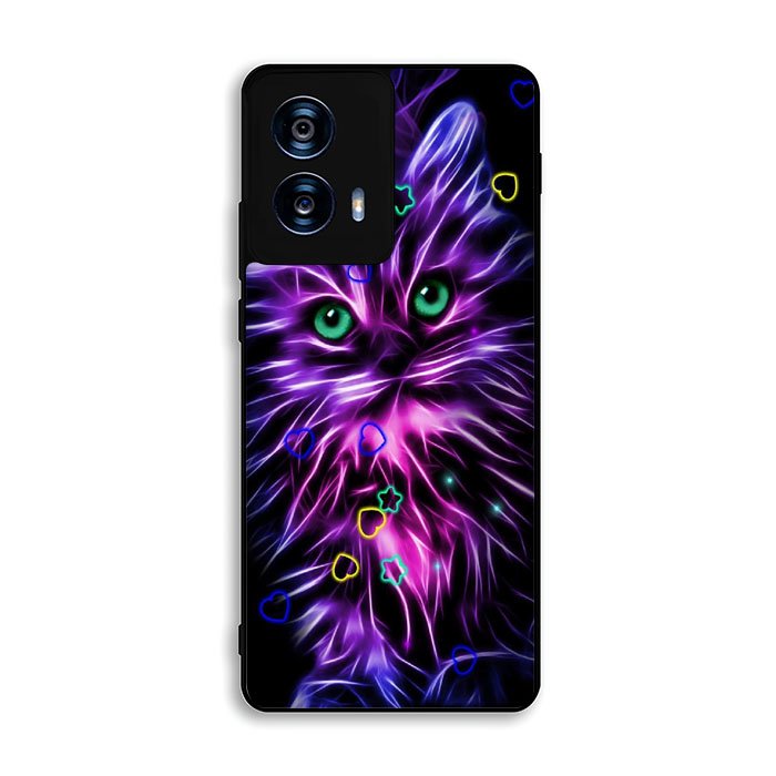 Cat Glow Purple 2nd Motorola Moto G Power 5G 2024 Case DC7216