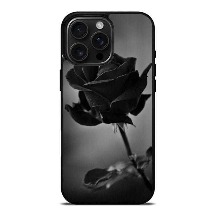 Black Rose iPhone 16 Pro Max Case DC0196