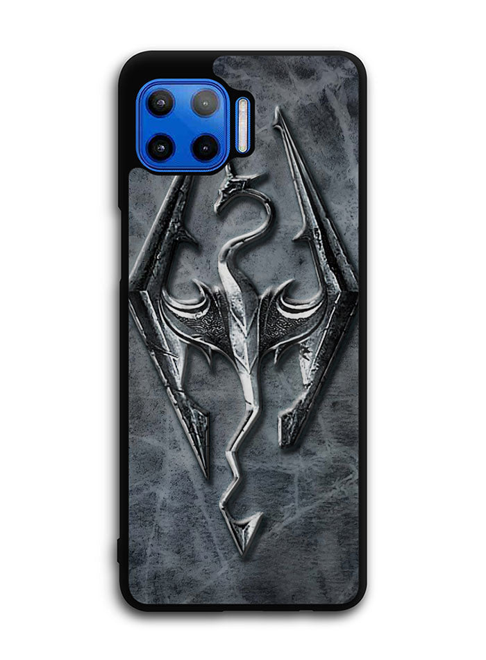 HD Skyrim Logo Motorola Moto One 5G Case , Moto One 5G UW Case , Moto G 5G Plus Case