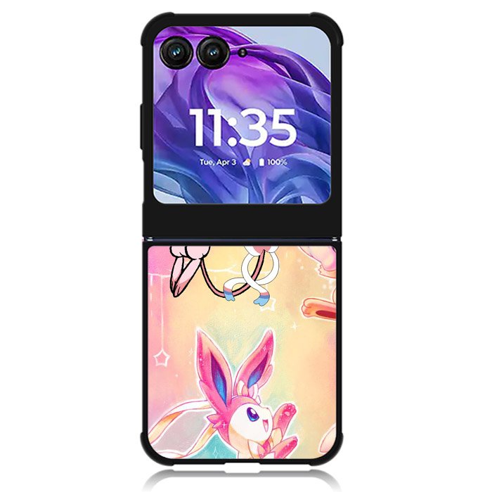Pokemon Sylveon And Mew Motorola Moto Razr Plus 2024 , Moto Razr+ 2024 Case