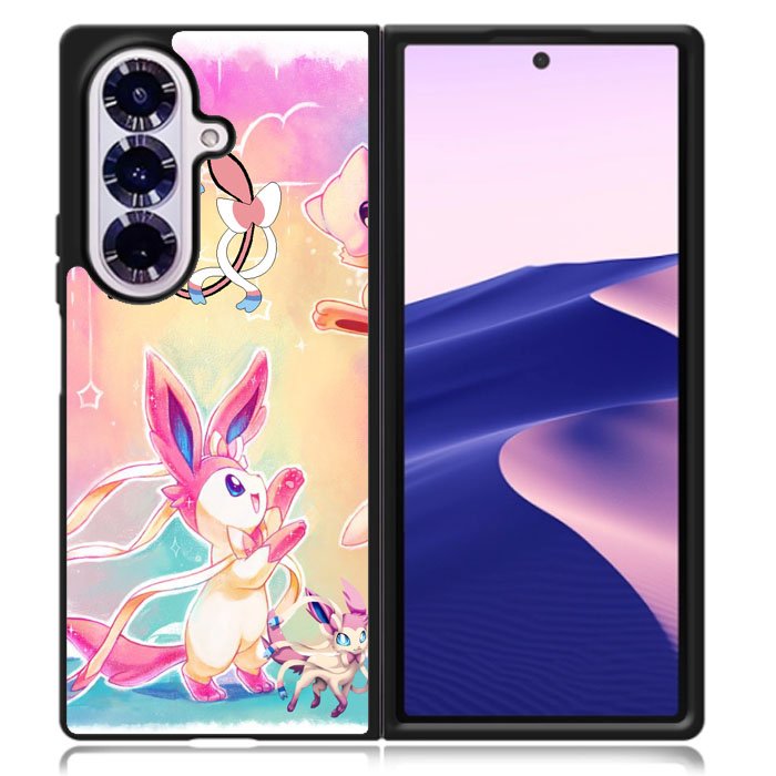 Pokemon Sylveon And Mew Samsung Galaxy Z Fold 7 Case DC1496