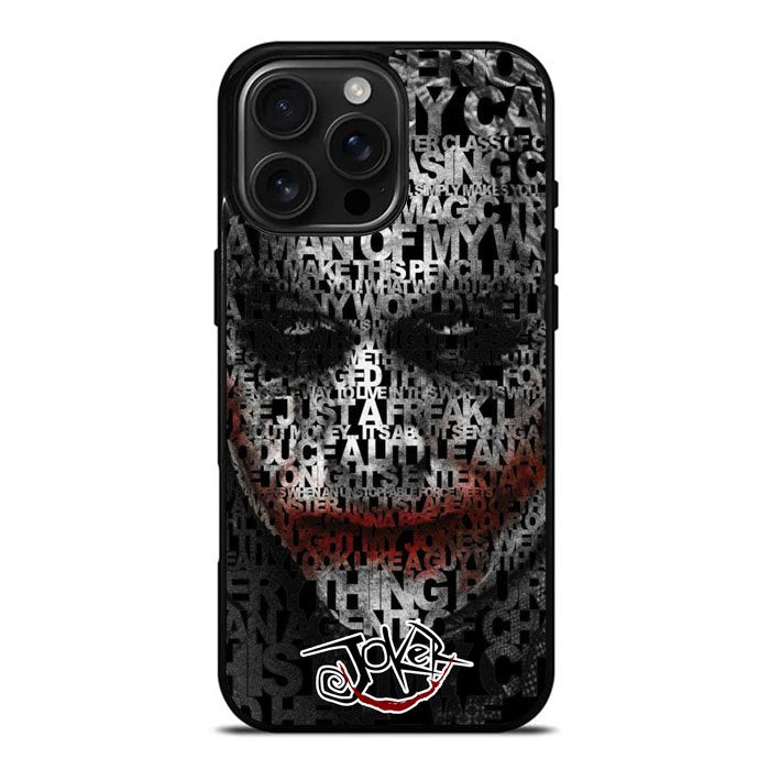 Joker Typography Quotes iPhone 16 Pro Max Case DC0946