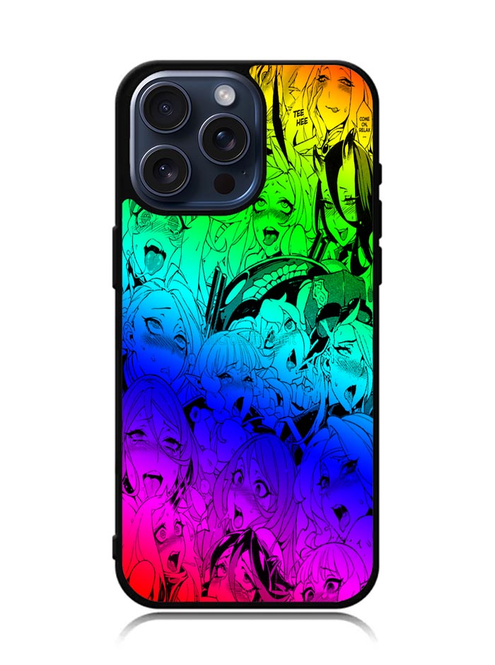 Ahegao Pervert Girls Manga iPhone 15 Pro Max Case
