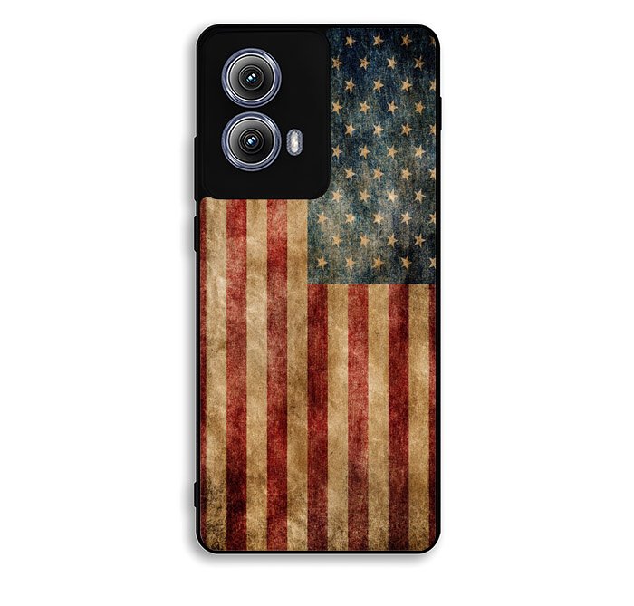 Vintage American Flag Motorola Moto Edge 2024 Case DC2399