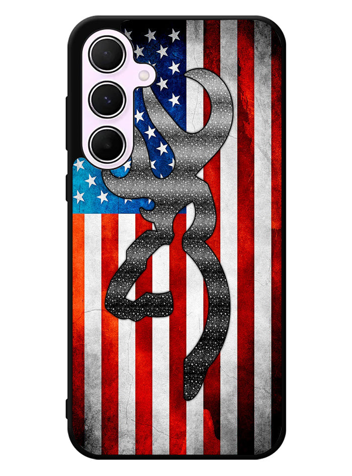 Camo American Flag 1st Samsung Galaxy A35 5G Case