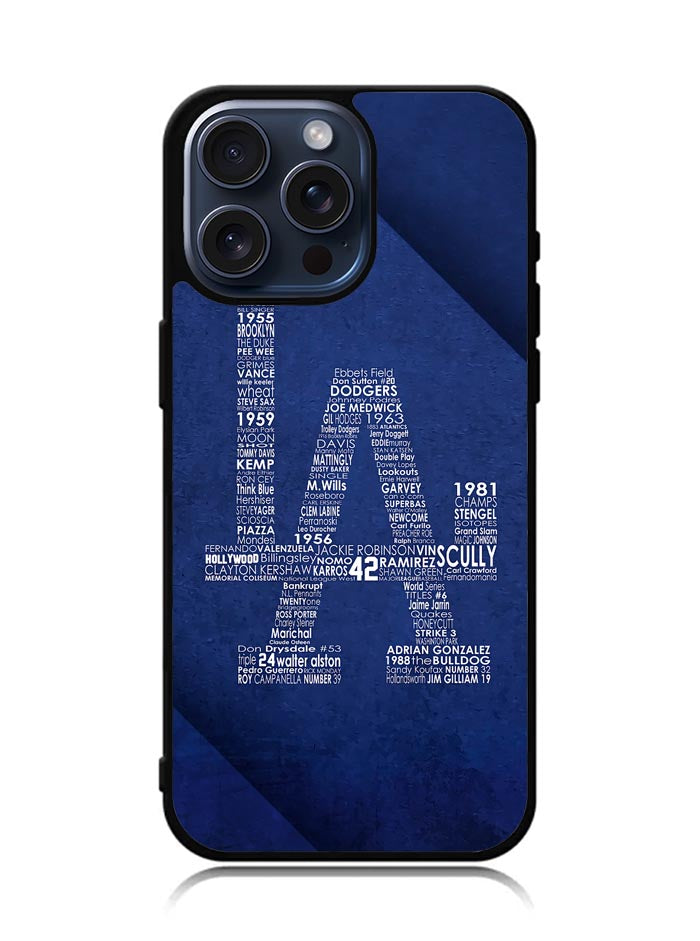 Los Angeles Dodgers LA iPhone 15 Pro Max Case