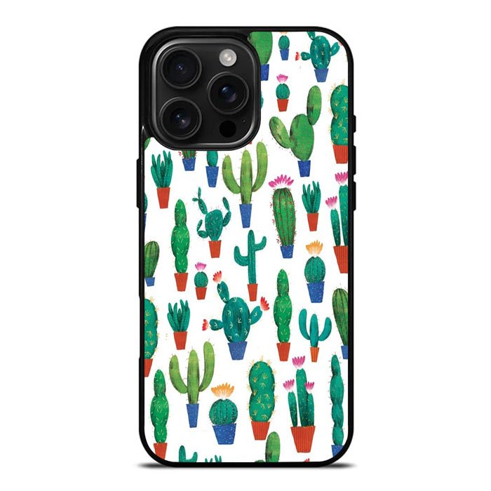 New Cactus Pattern iPhone 16 Pro Case DC1240