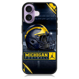 Michigan Wolverines Helmet iPhone 16 Plus Case DC1152