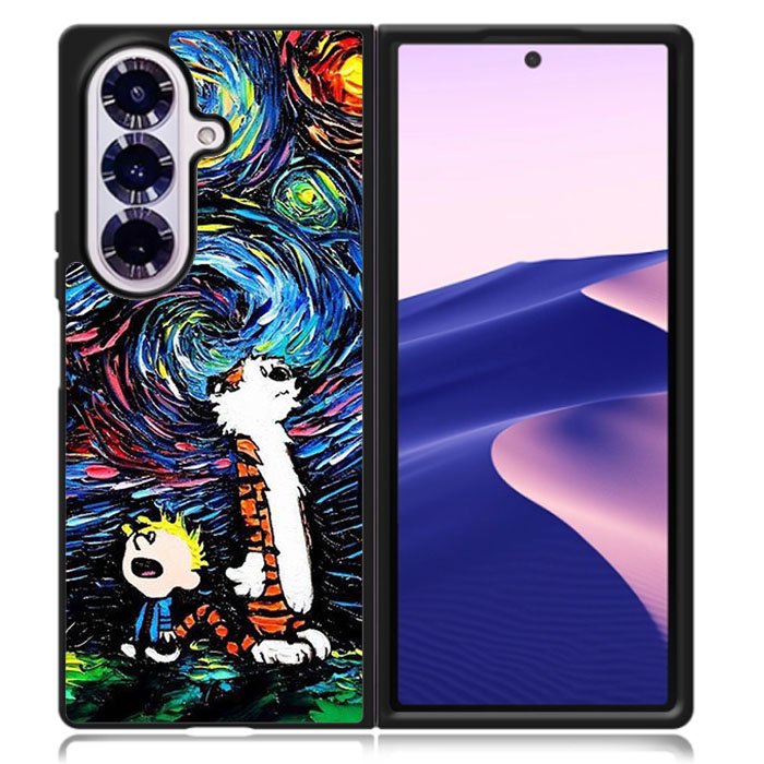 Calvin And Hobbes Art Starry Night Samsung Galaxy Z Fold 7 Case DC0281