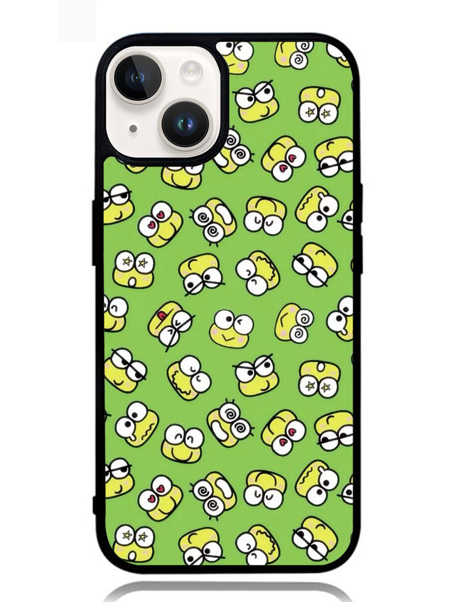 Keroppi Frog Pattern iPhone 14 Plus Case
