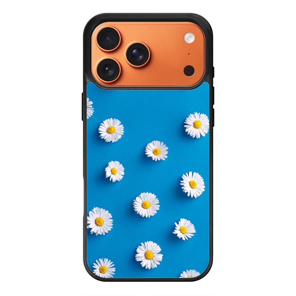 Daisy Blue Background iPhone 18 Pro Case