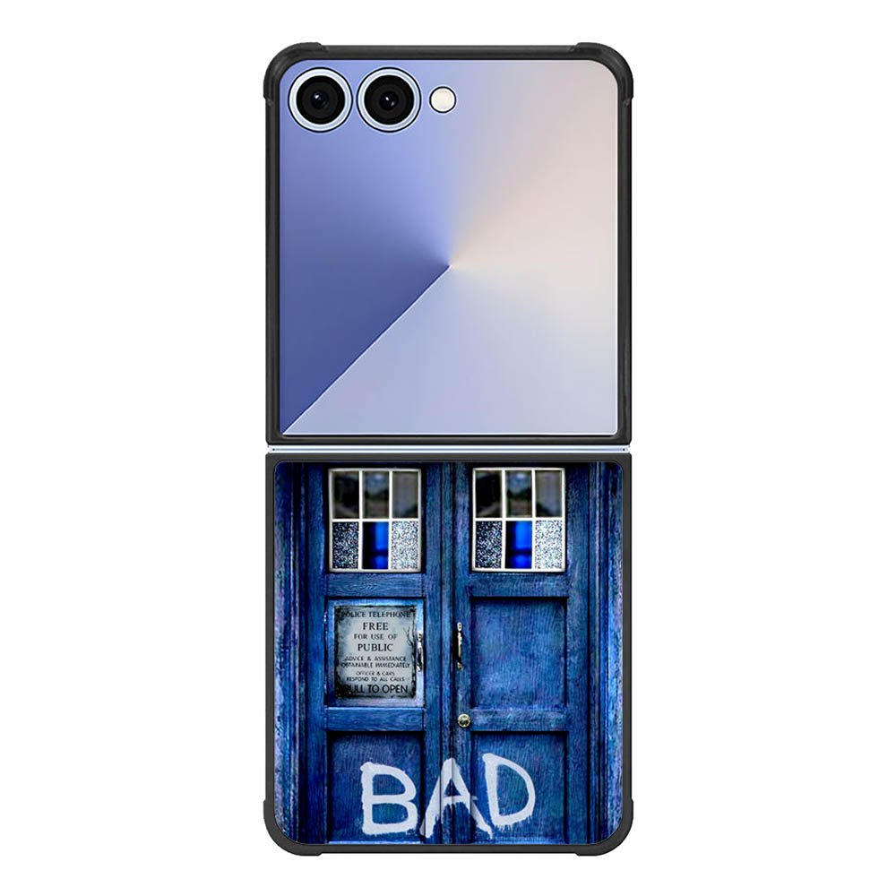Doctor Who TARDIS Bad Wolf Blue Samsung Galaxy Z Flip 7 5G Case