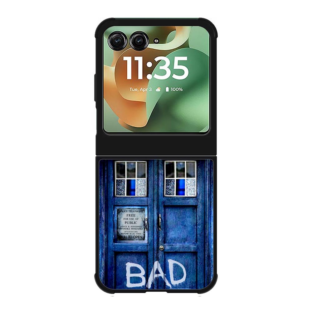 Doctor Who TARDIS Bad Wolf Blue Motorola Moto RAZR 2025 Case
