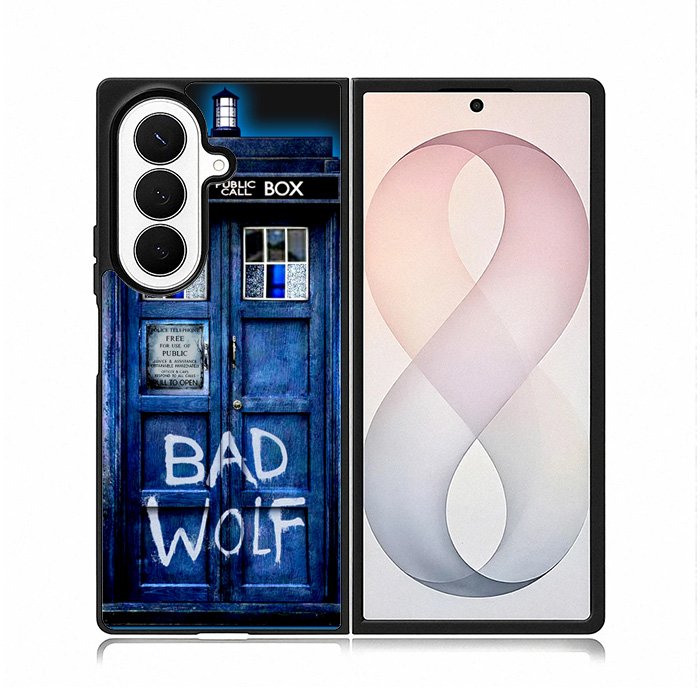 Doctor Who Tardis Bad Wolf Blue Samsung Galaxy Z Fold 8 Ultra Case DC0532