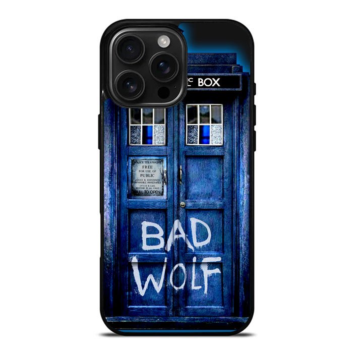 Doctor Who Tardis Bad Wolf Blue iPhone 16 Pro Max Case DC0532