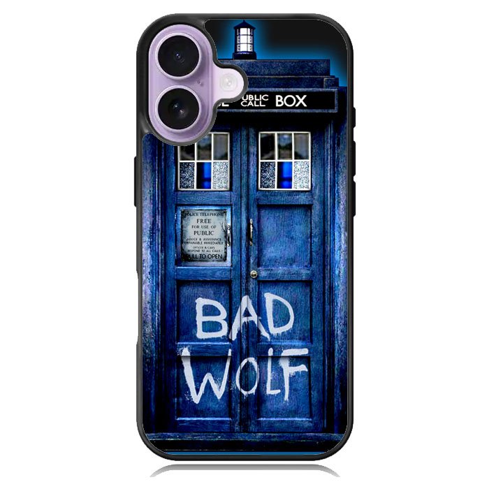Doctor Who Tardis Bad Wolf Blue iPhone 16 Case DC0532
