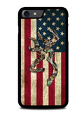 Browning Deer Real Tree Camo USA Flag iPhone SE 2nd Generation 2020 Case