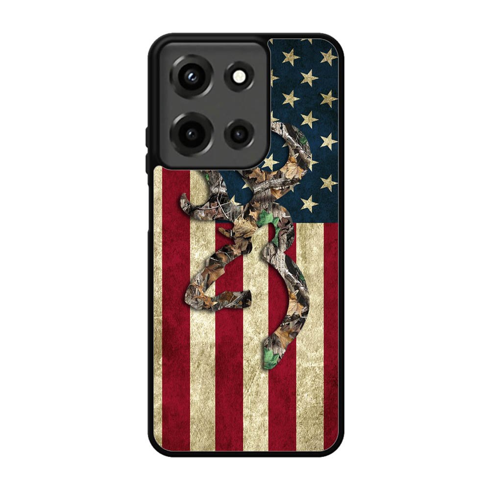 Browning Deer Real Tree Camo USA Flag Motorola Moto G 5G 2025 Case DC7756