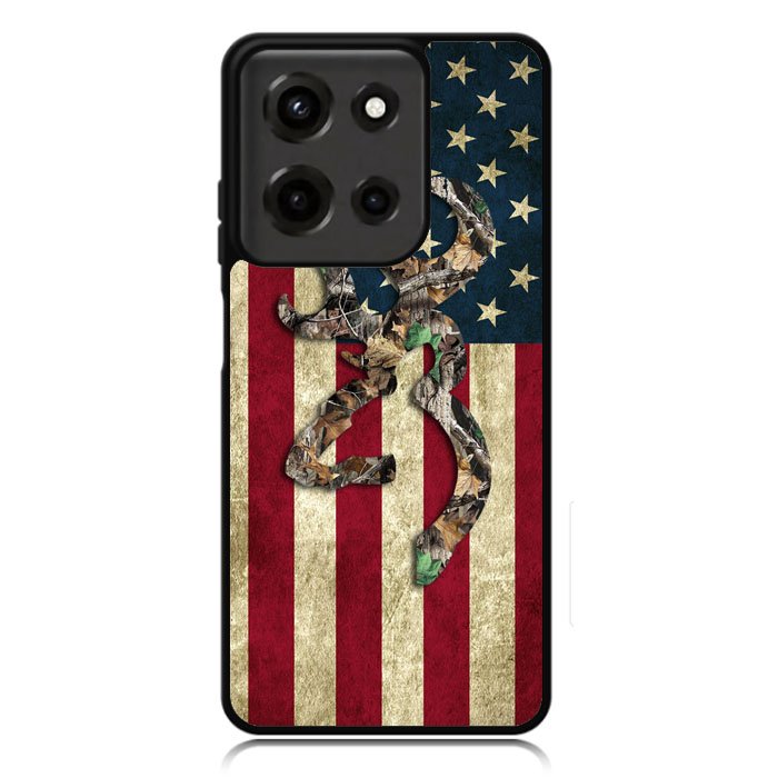 Browning Deer Real Tree Camo Usa Flag Motorola Moto G Power 5G 2025 DC0245