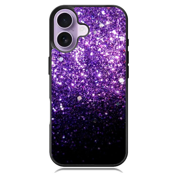 Purple Sparkling Glitter iPhone 16 Plus Case DC1523