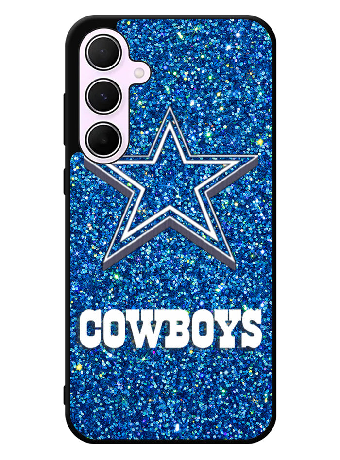 Dallas Cowboys Sparkling Glitter Samsung Galaxy A35 5G Case