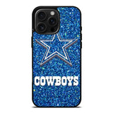 Dallas Cowboys Sparkling Glitter iPhone 16 Pro Case DC0440