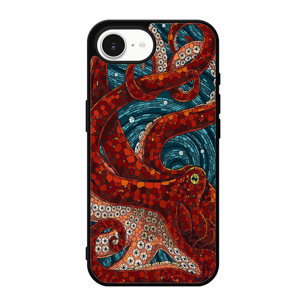 Kraken Octopus Stained Glass iPhone 17e Case