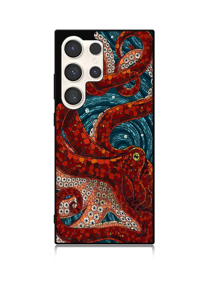 Kraken Octopus Stained Glass Samsung Galaxy S25 Ultra 5G Case